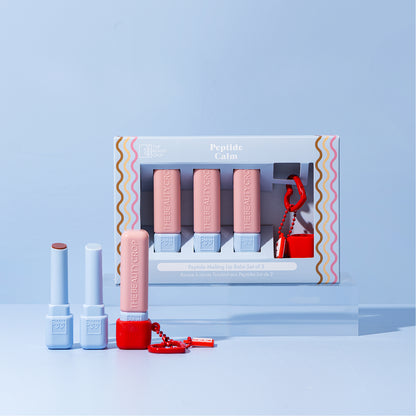 Peptide Melting Lip Balm Set of 3 (With Keychain)