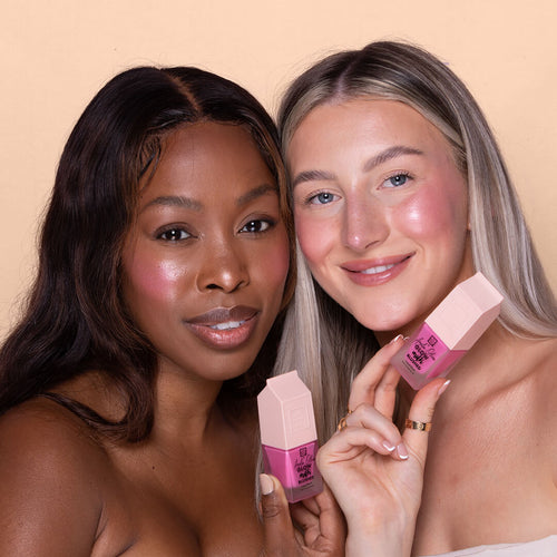 Apply blush into skin using our super soft Glow Milk Sponges. Add more to intensify and build color. Can be applied seamlessly over or under makeup.