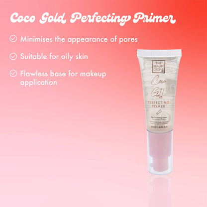 Coco Gold Perfecting Primer
Minimises the appearance of pores
Suitable for oily skin
Flawless base for makeup application