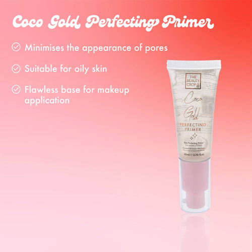 Coco Gold Perfecting Primer
Minimises the appearance of pores
Suitable for oily skin
Flawless base for makeup application