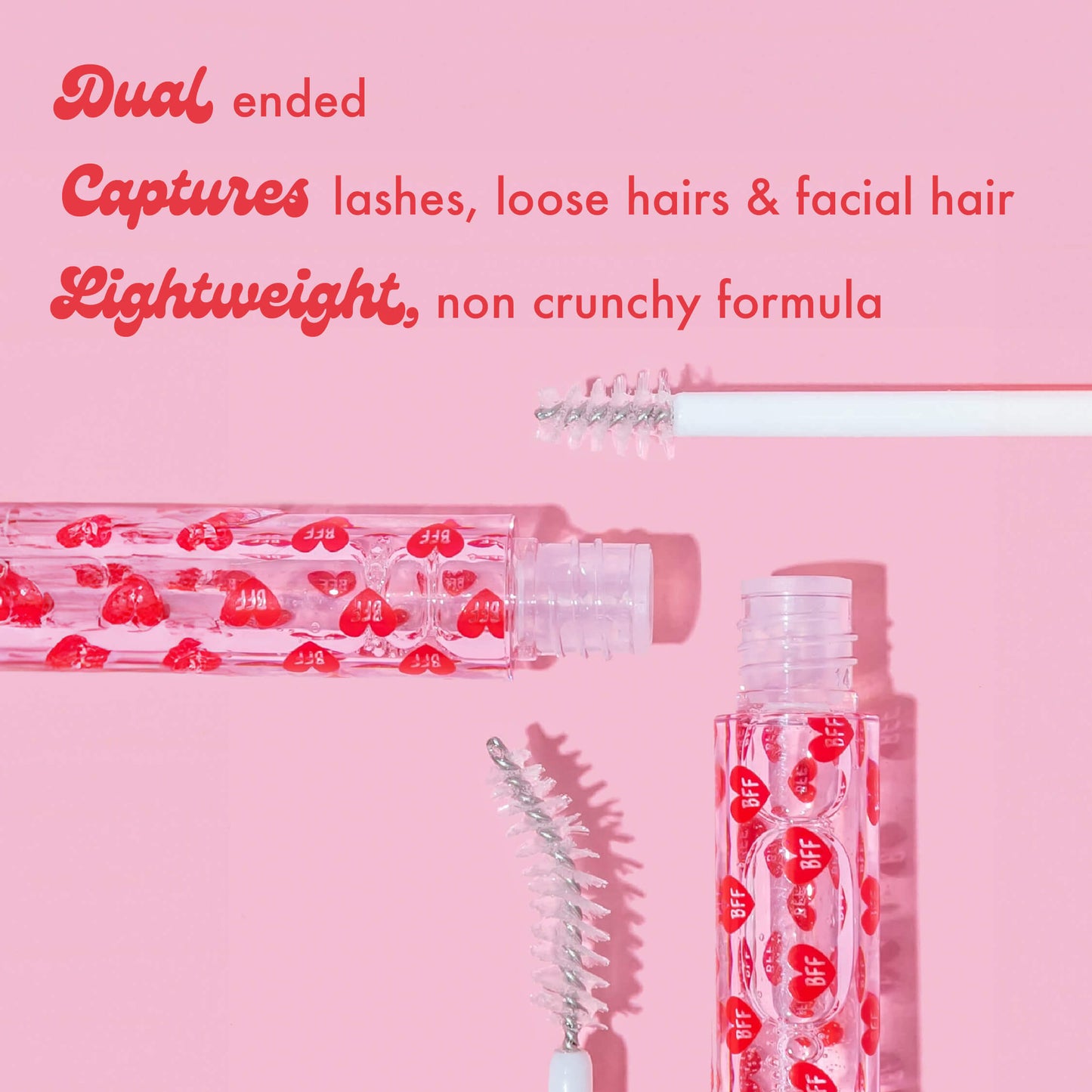 Dual Ended
Captures lashes, loose hair & facial hair
Lightweight, non crunch formula