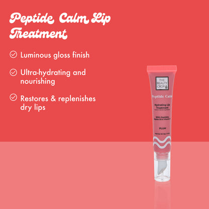 Peptide Calm Lip Treatment
Luminous gloss finish
Ultra-hydrating and nourishing
Restores & replenishes dry lips