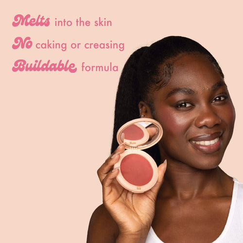 Melts into the skin
No caking or creasing
Buildable formula