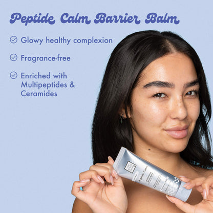 Peptide Calm Barrier Balm
Glowy healthy complexion
Fragrance-free
Enriched with Multipeptides & Ceramides