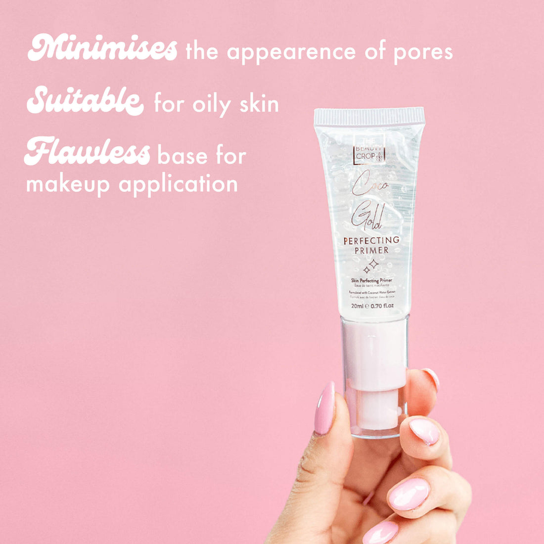 Minimises the appearence of pores, suitable for oily skin, flawless base for makeup application